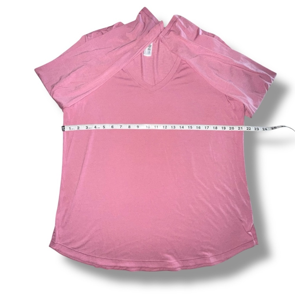 ATHLETA Essential V-Neck Long-Sleeve Top - Antique Rose XL - Picture 7 of 14